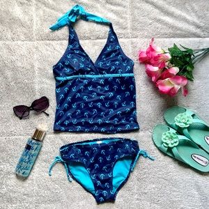 Blue Anchor Two Piece Swimsuit